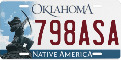 OK license plate 798ASA