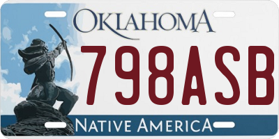 OK license plate 798ASB
