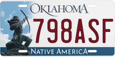 OK license plate 798ASF