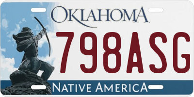 OK license plate 798ASG