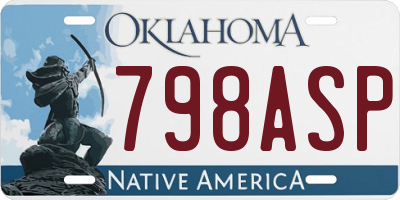 OK license plate 798ASP