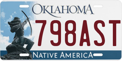 OK license plate 798AST