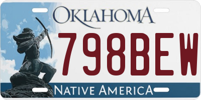 OK license plate 798BEW