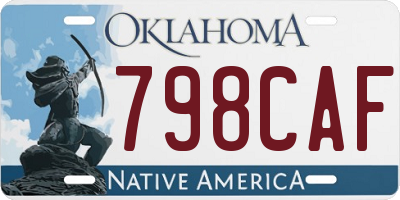 OK license plate 798CAF