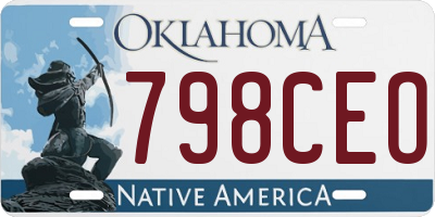 OK license plate 798CEO
