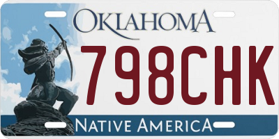 OK license plate 798CHK