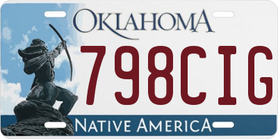 OK license plate 798CIG