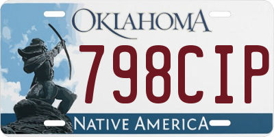 OK license plate 798CIP