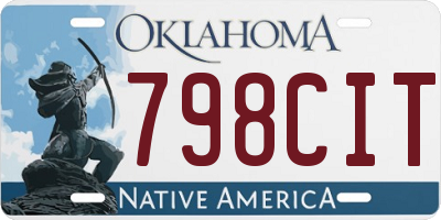 OK license plate 798CIT