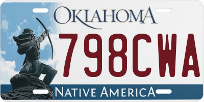 OK license plate 798CWA