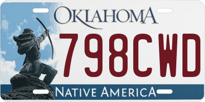 OK license plate 798CWD
