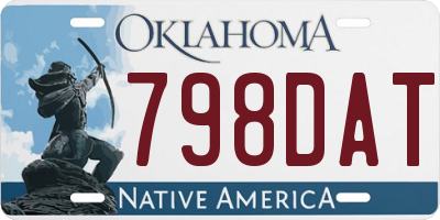 OK license plate 798DAT