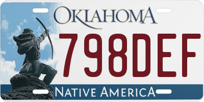 OK license plate 798DEF