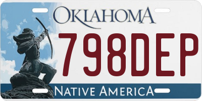 OK license plate 798DEP