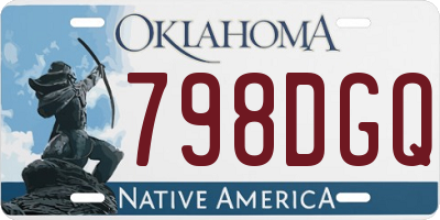 OK license plate 798DGQ