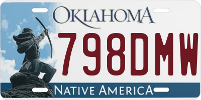 OK license plate 798DMW