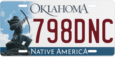 OK license plate 798DNC