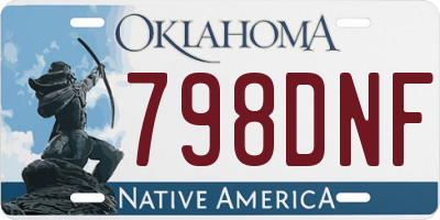 OK license plate 798DNF