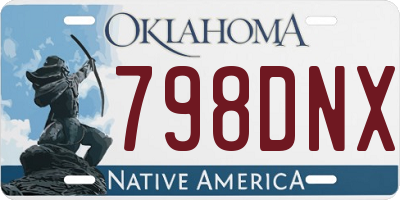 OK license plate 798DNX