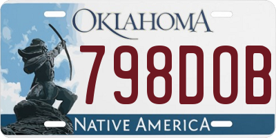OK license plate 798DOB