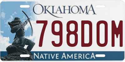 OK license plate 798DOM