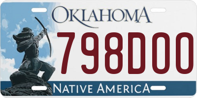 OK license plate 798DOO