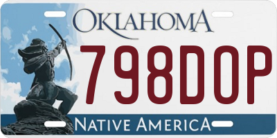 OK license plate 798DOP