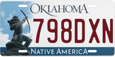 OK license plate 798DXN