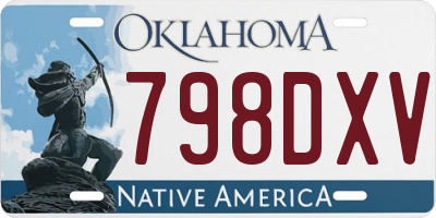OK license plate 798DXV