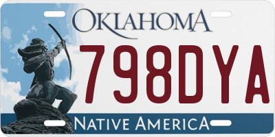 OK license plate 798DYA