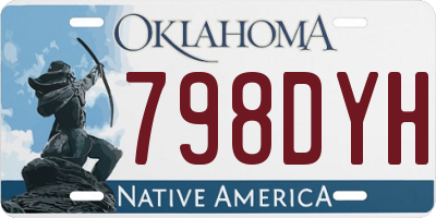OK license plate 798DYH