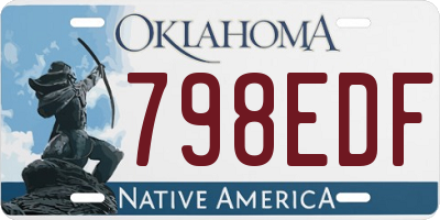 OK license plate 798EDF