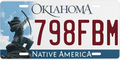 OK license plate 798FBM