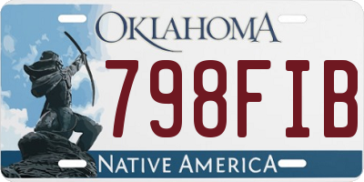 OK license plate 798FIB