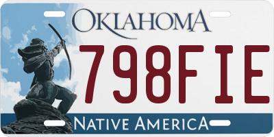 OK license plate 798FIE