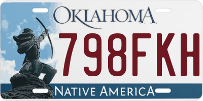 OK license plate 798FKH
