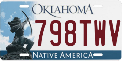 OK license plate 798TWV