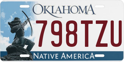 OK license plate 798TZU