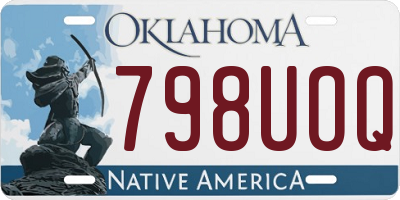 OK license plate 798UOQ