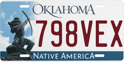 OK license plate 798VEX