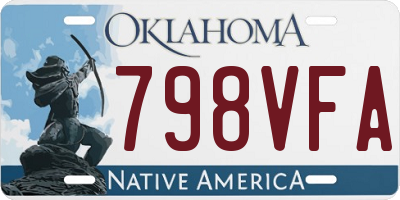 OK license plate 798VFA