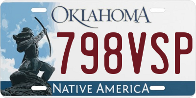 OK license plate 798VSP