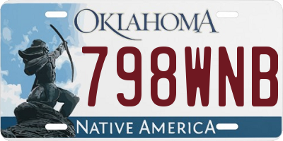 OK license plate 798WNB