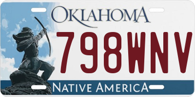 OK license plate 798WNV