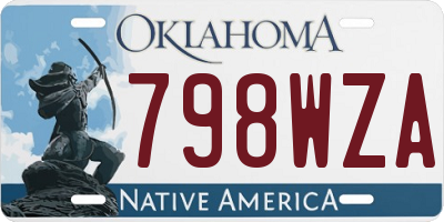 OK license plate 798WZA