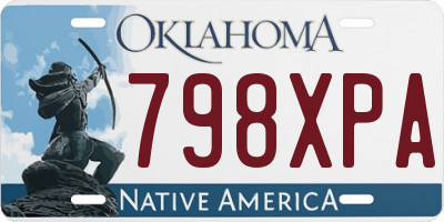 OK license plate 798XPA