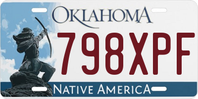 OK license plate 798XPF