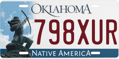 OK license plate 798XUR