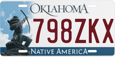 OK license plate 798ZKX