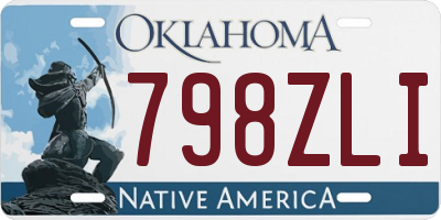 OK license plate 798ZLI